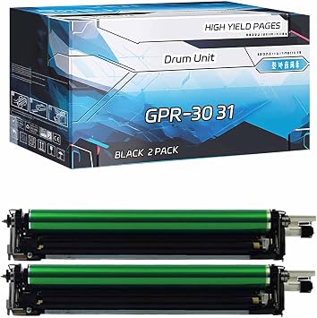 Compatible with Canon imageRUNNER Advance C5030 C5035 C5045 C5051 C5235 C5240 C5250 C5255 Drum Unit GPR-30 31, High Yield 95000 Pages, Experience Superior Printing 2 Pack Black