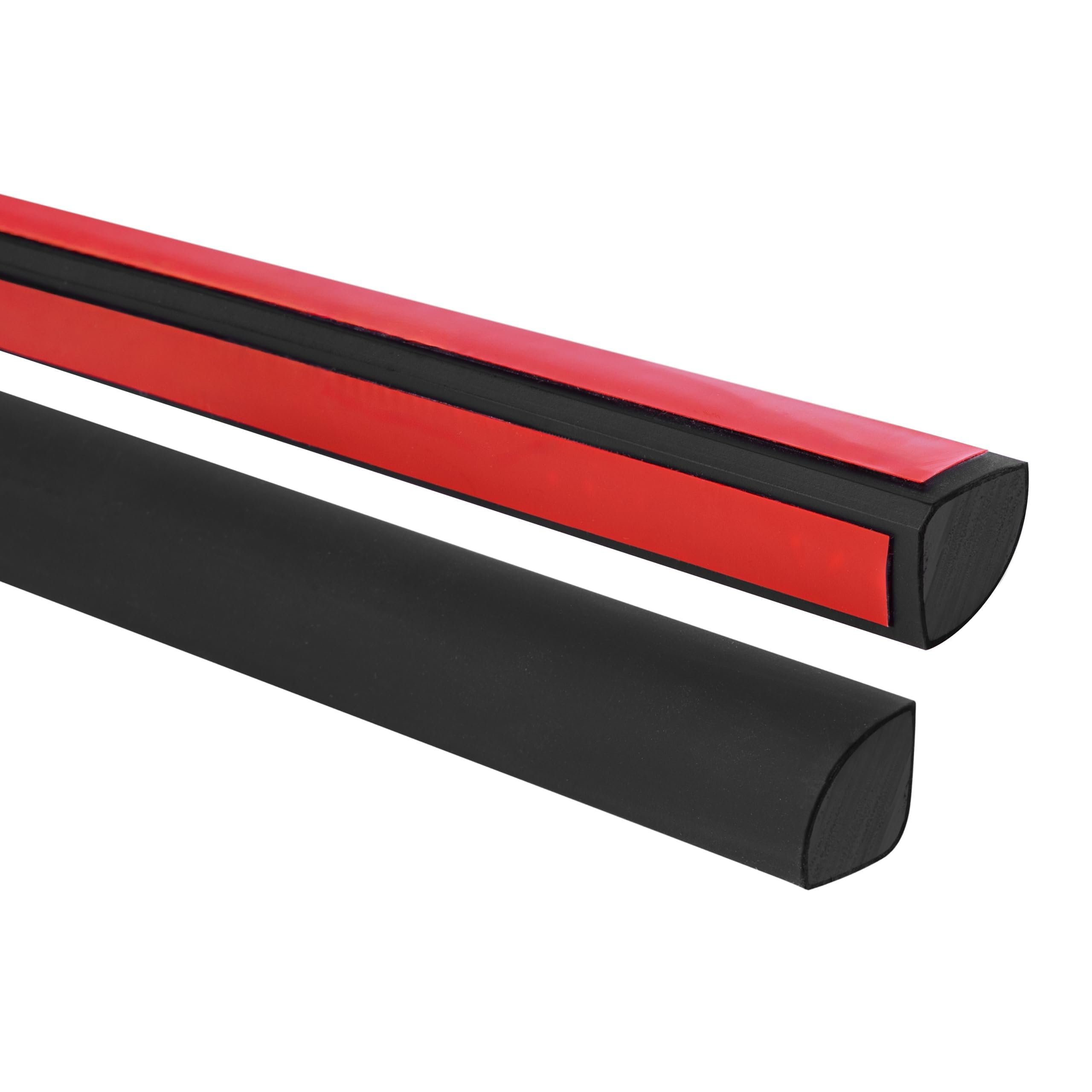 Quest ćwierćpręt PVC zwijany 10x10 mm samoprzylepny – czarny, 3 m | Miękka listwa dekoracyjna w rolce, maskuje styki ścian, blatów i mebli, odporna na UV, łatwa do przycięcia nożem