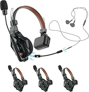 【Hollyland公式販売店】【In-Earバージョン】Hollyland Solidcom C1 Pro Solidcom C1 Pro In-Earバージョン 4S イヤホン使用可能 ワイヤレスインカム 4台セット 首掛け対応 全二重 ワイヤレスインターホン ヘッドセットシステム ENCノイズ キャンセリング PTT搭載 ミュート機能付き 4人用 多人撮影用 業務用(4セット)
