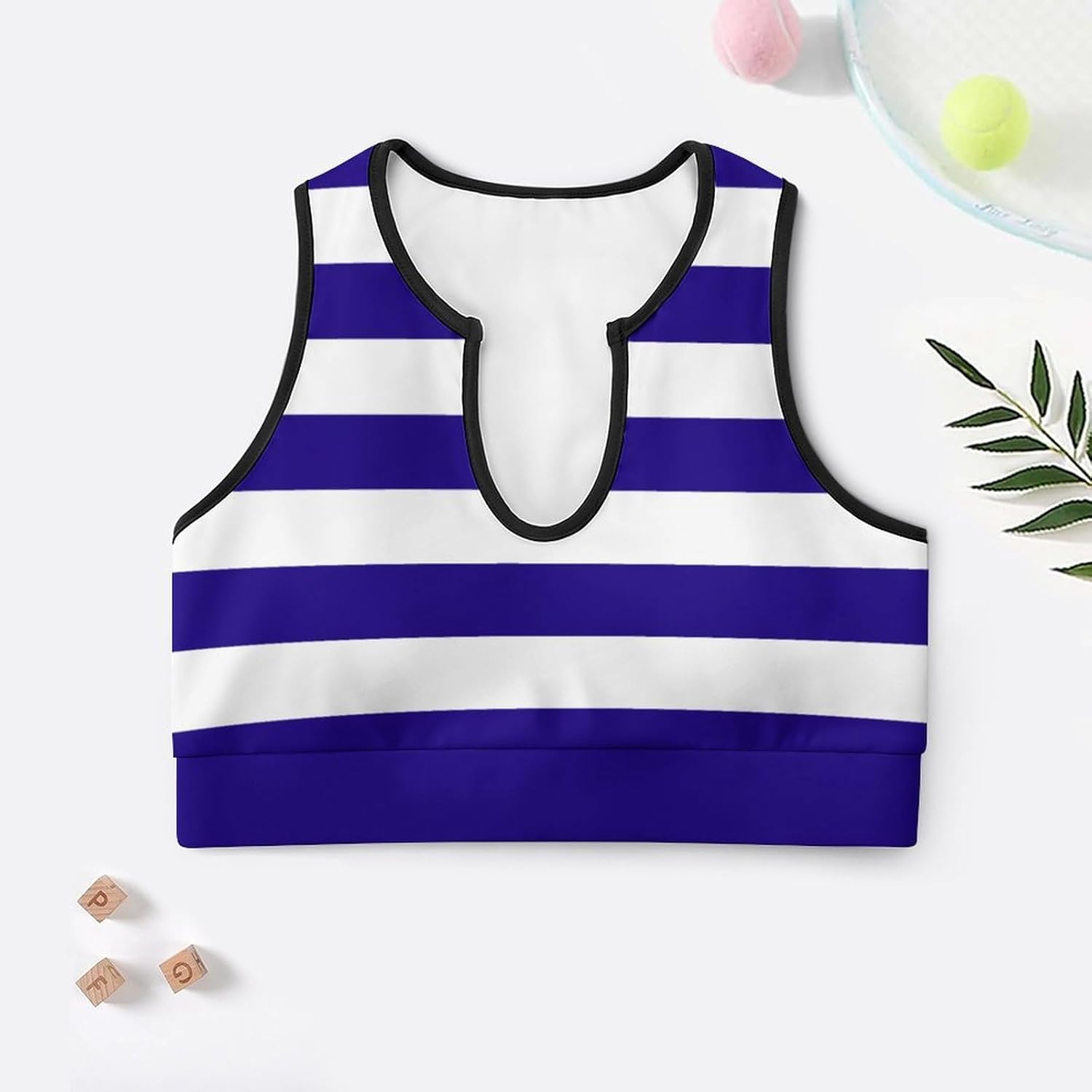 Greece Flag Sports Bras for Women Padded Gym Workout Short Crop Top Yoga Tank Top S