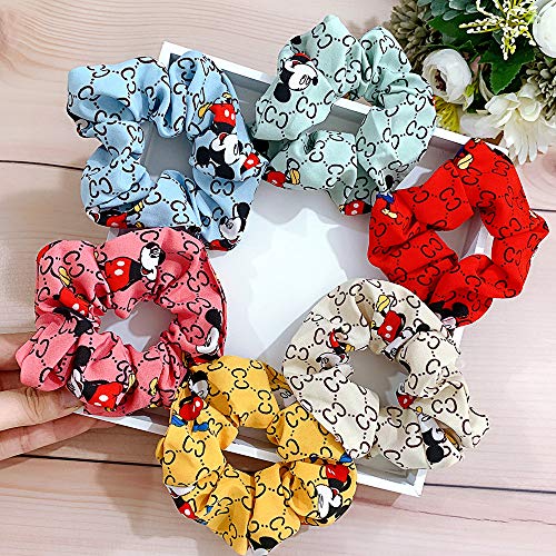 6 Pcs Premium Scrunchies for Hair Cute Designed Hair Scrunchies Perfect for Thick Hair,Hair Scrunchies Hair Bands for Women or Girls Great Gift for Christmas