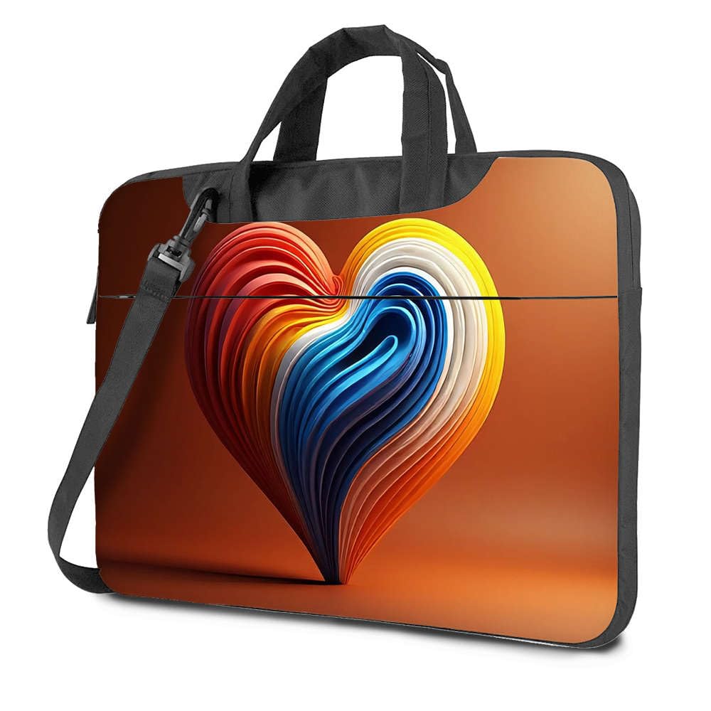 Sac à dos ordinateur homme motif vagues orange 29x38cm