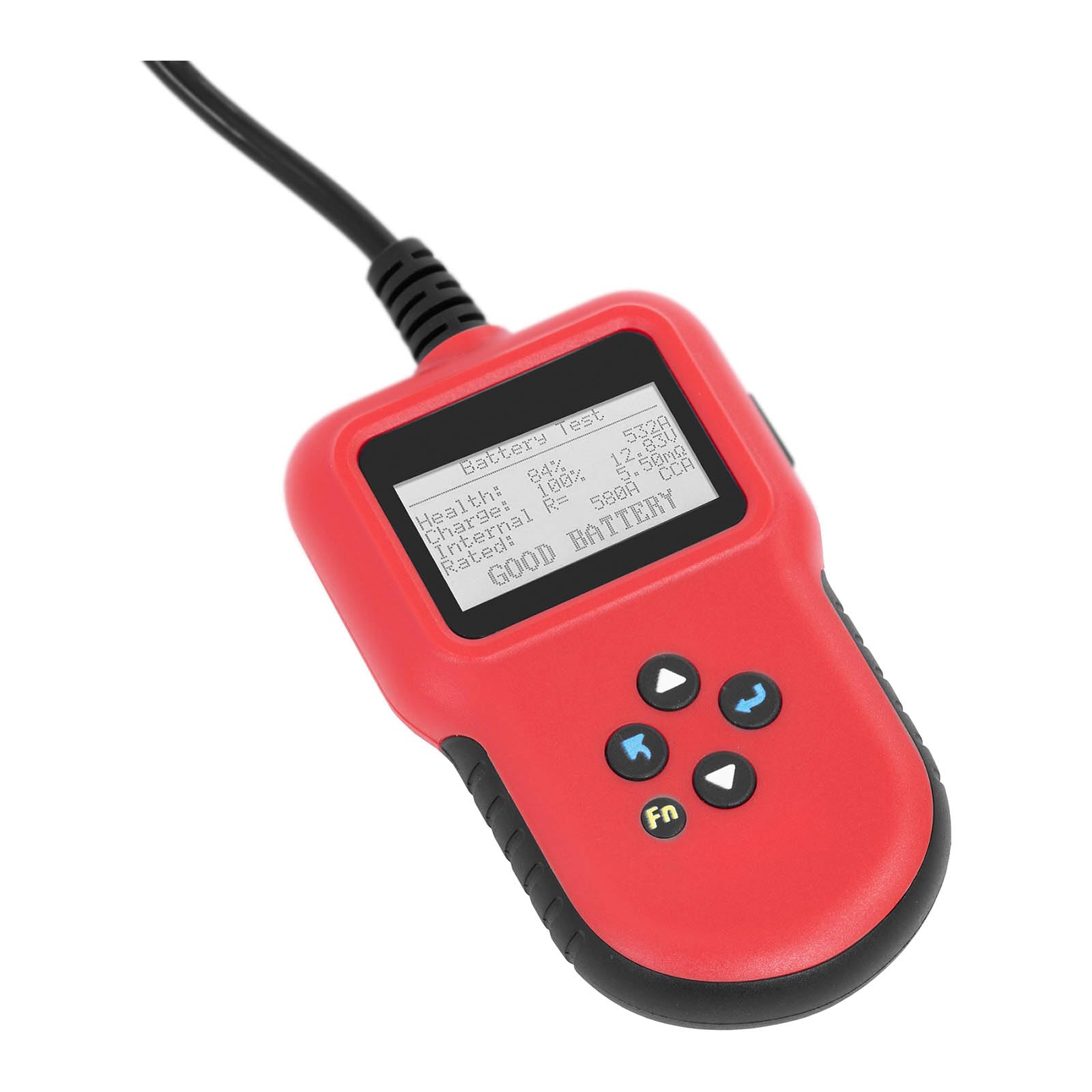 MSW Tester digitale per batteria auto 12 V/24 V LCD 5 s tempo di prova 2 pulsanti di avvio rapido, protezione multilingue contro cortocircuito e inversione di polarità moto tester batteria auto