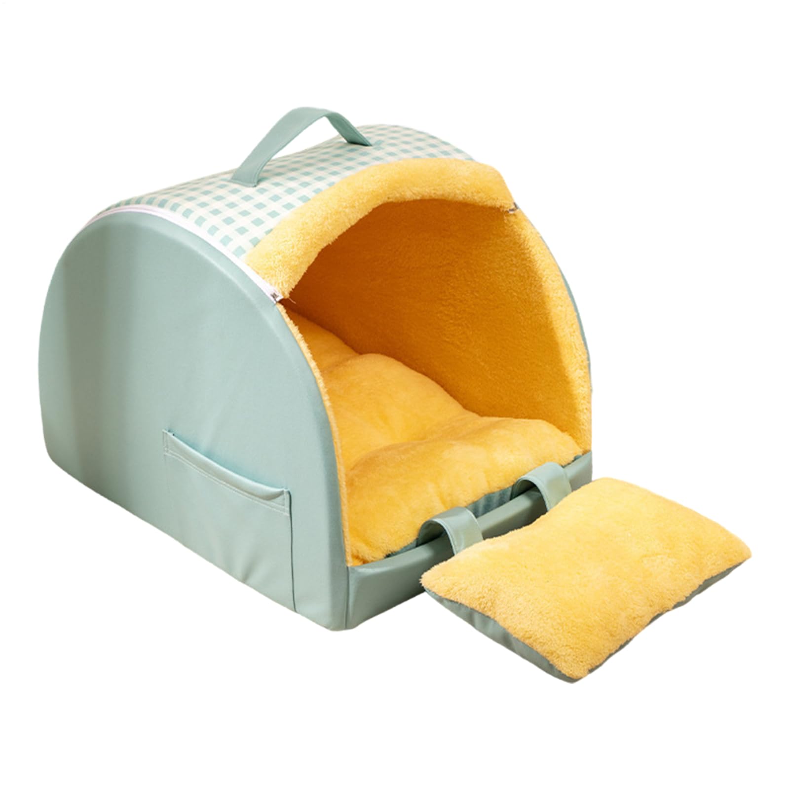 Lit grotte pour chat et nid en peluche anti-courants d'air pour petits animaux