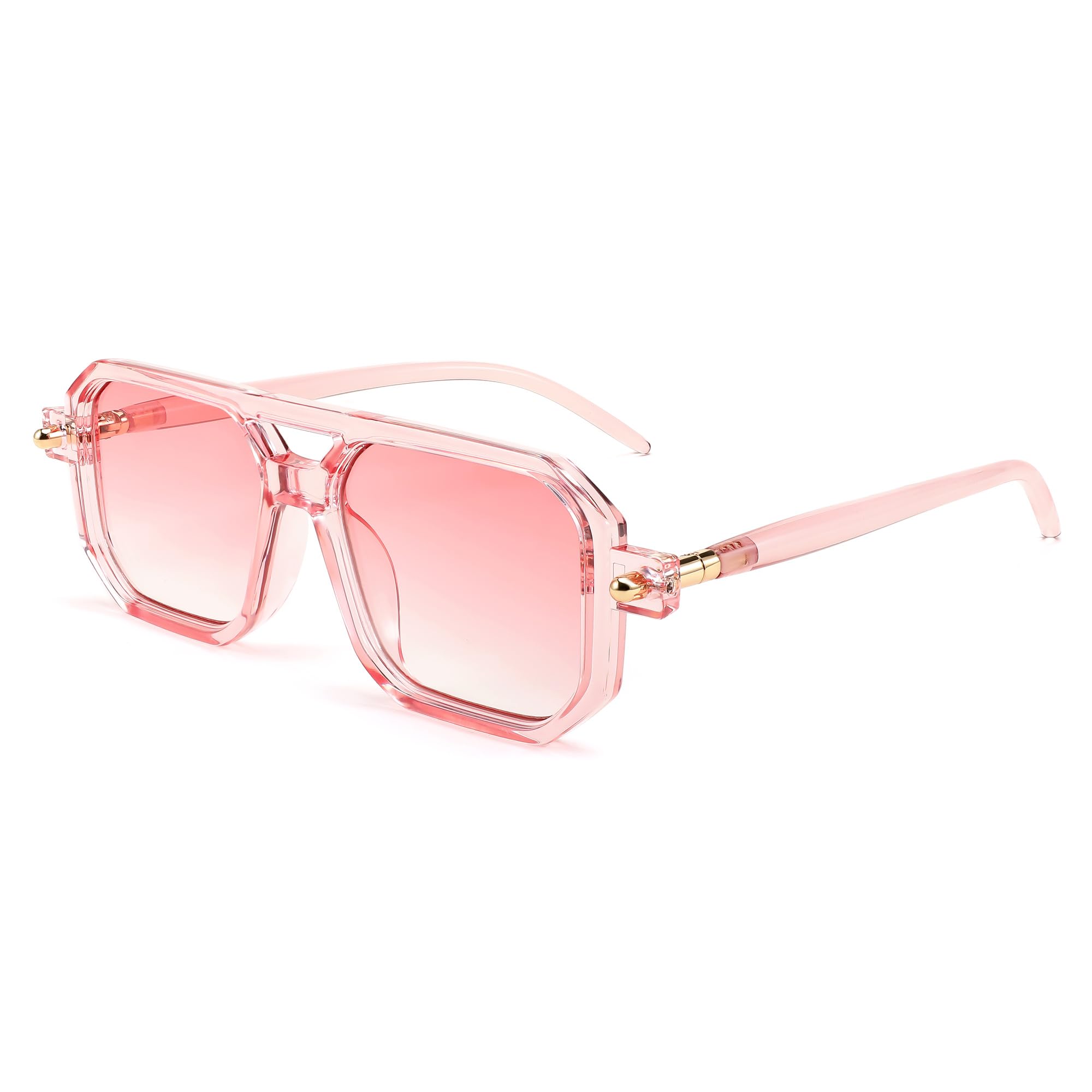 Vintage Square 70s Flat Pilot Sunglasses Women Men Classic Retro Stylish Frame UV400 Sunglasses B2622