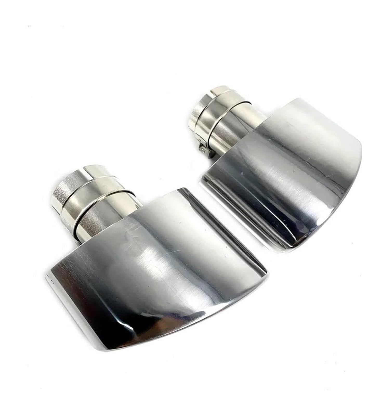 Sortie Silencieux Embouts Pour Voitures Embout D'échappement Universel Acier Inoxydable 304 Sortie 150 Mm Ovale Et Incliné 1 Pièce(57-150 Left)