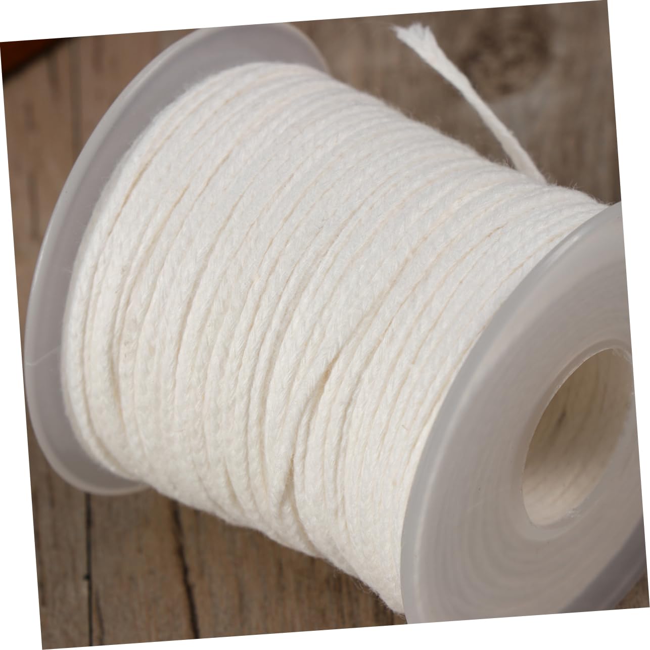 SHINEOFI 1Roll Cotton Candle Wicks Spool Pre Waxed Braided Wicks for DIY Candle Making Strands for Custom Lengths Easy Ignition Candle Making Accessory