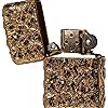 Zippo Lighter With Skull Jacket - GI Gold Ibushi Design, Full-Cover Metal Case