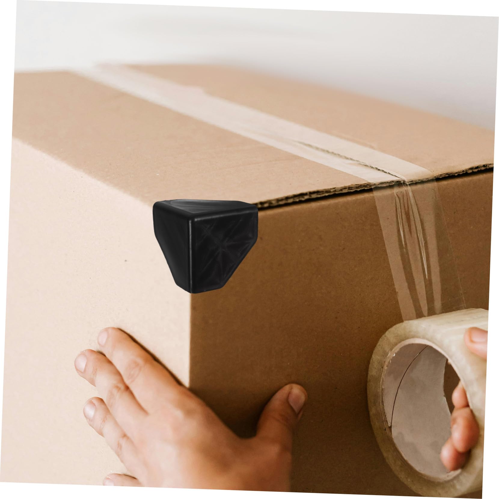 Protections D'angle en Plastique Noir Protège Bords D'emballage Robustes pour Cartons pour 100 Facile à Utiliser Déménagement et Expédition