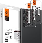 Spigen Camera Lens Screen Protector [GlasTR EZ Fit Optik Pro] Designed for Galaxy S24 Ultra [Case Friendly] - Titanium Black [2 Pack] | Titanium Black, Individual Camera Protection, Scratch-Resistant, Includes Installation Kit, 9H