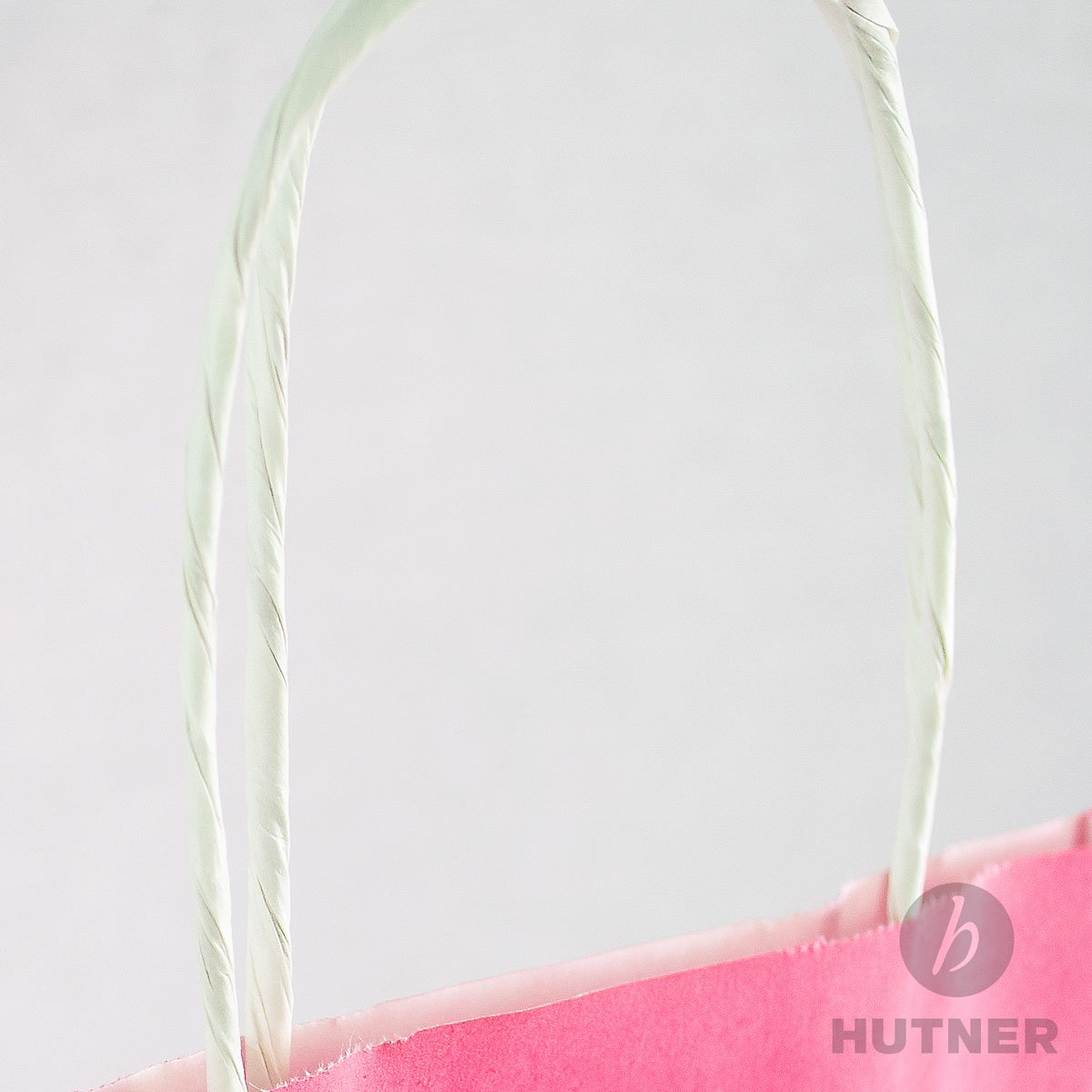 Papiertüten pink mit Kordel-Henkel I 100 Stk. 22+10x28cm I Papiertragetasche für Einzelhandel, Weihnachten, Mitbringsel, TO-GO I Geschenktüten aus Kraftpapier I HUTNER