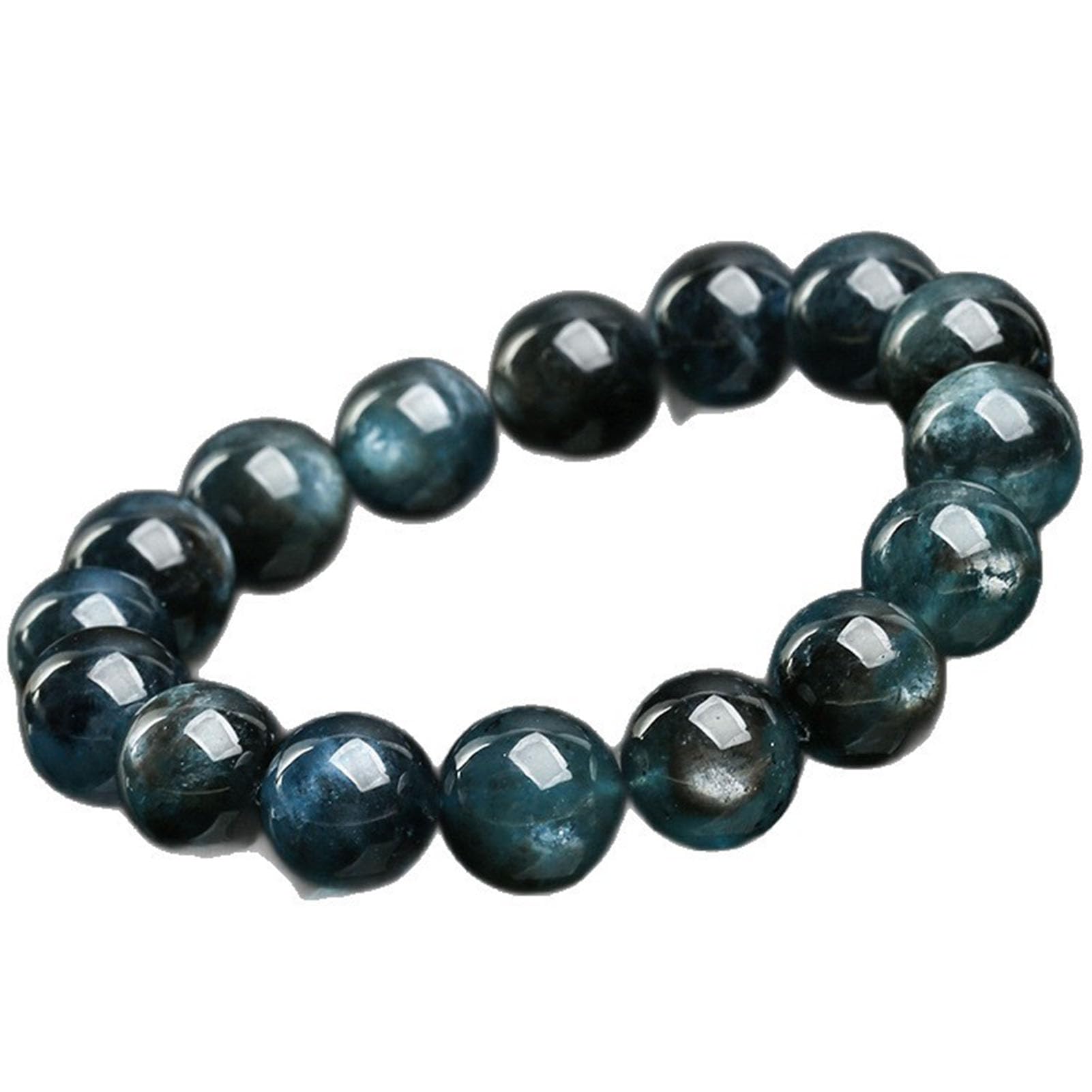 Pulsera de Cristal elástica Ajustable, Cuentas Hechas a Mano, Piedras Preciosas Naturales, Pulseras de Cristales, Aguamarina Natural, Azul, Piedra Preciosa auténtica, Pulsera,9MM