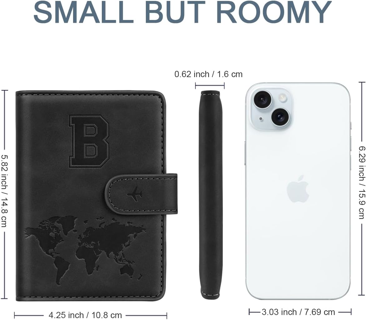 Passport Holder for Travel Essentials Personalized Initial Wallets image 5