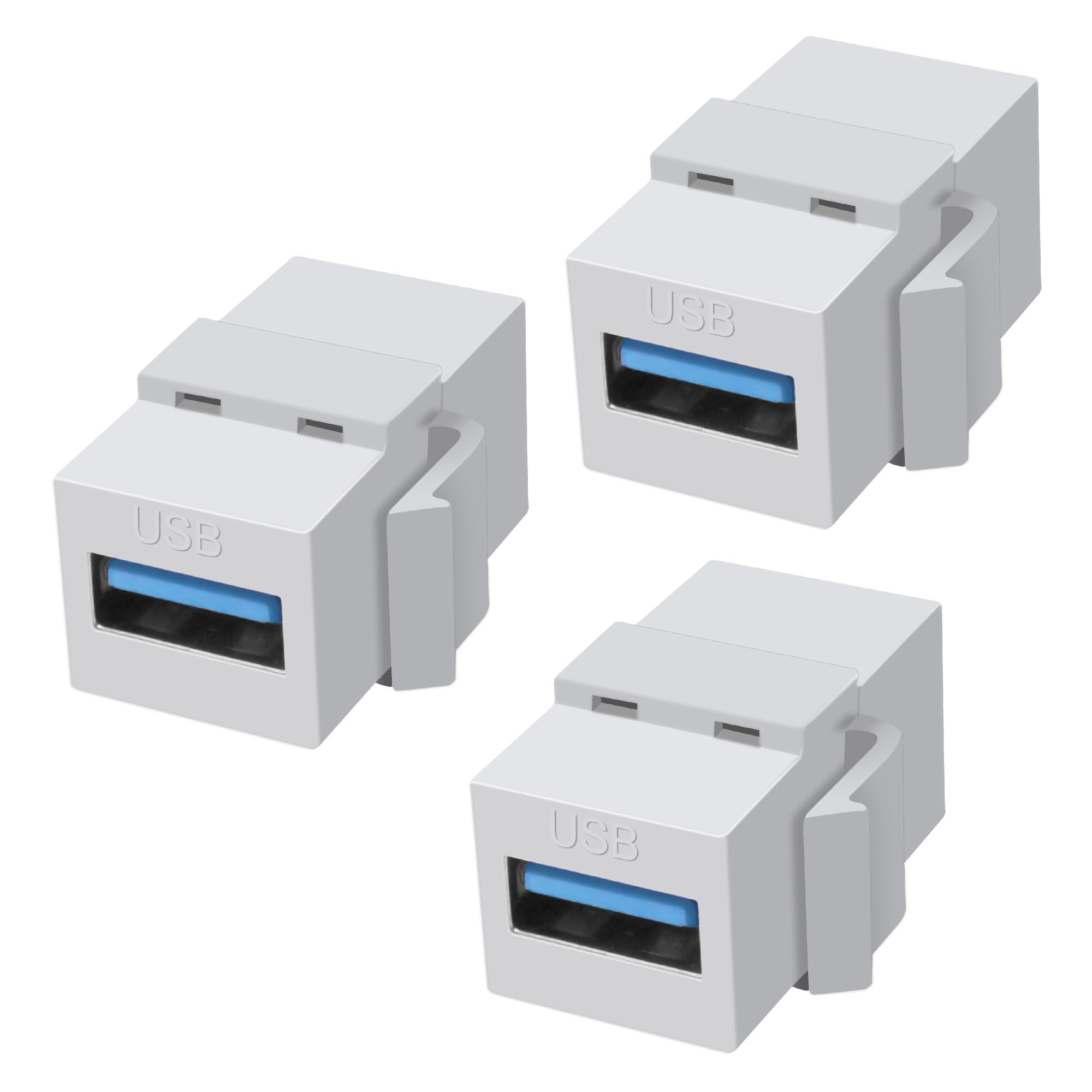 XMSJSIY USB 3.0 Keystone Jack fügt Adapter 5Gbps USB3.0 A Bu