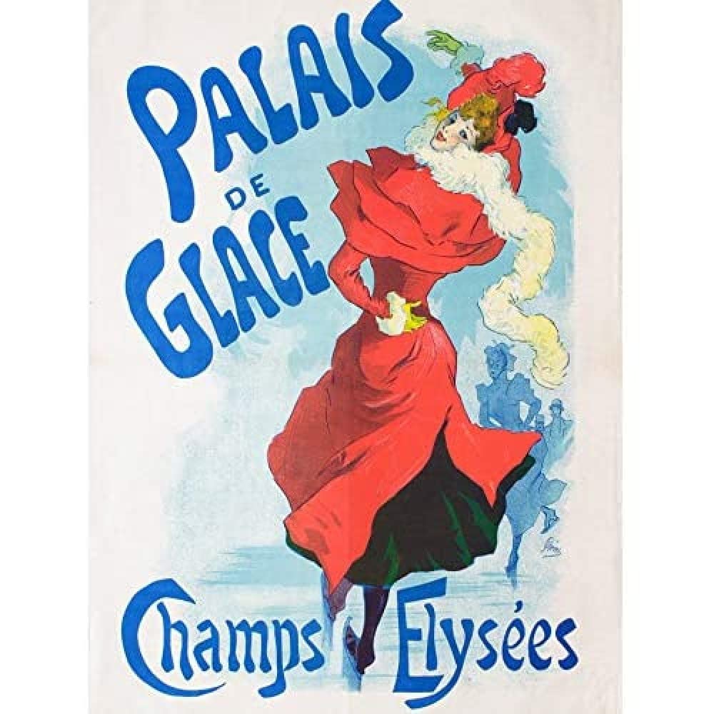 Artery8 Cheret Palais De Glace Champs Elysees Ice Palace Art Print Canvas Premium Wall Decor Poster Mural