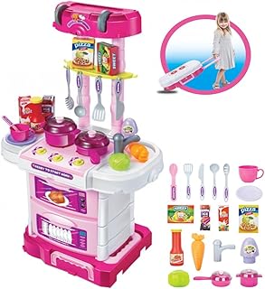 مجموعة مطبخ فاخرة تعمل بالبطارية مع أضواء وصوت وشنطة حمل من تويز شاين (متعددة الألوان)