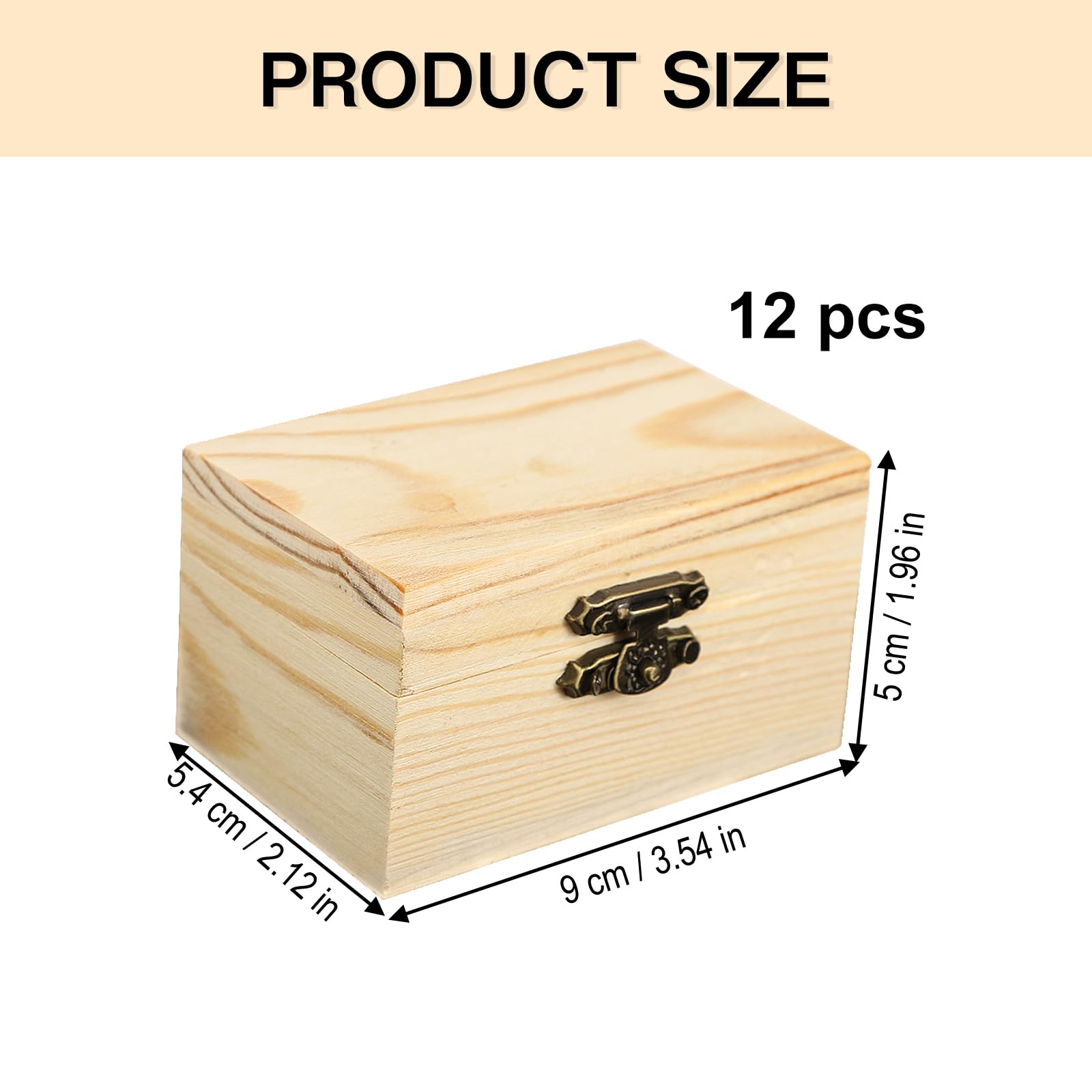 10 Mini Scrigni Del Tesoro In Legno Grezzo Per Decorazione Fai Da Te – Kit Creativo Con Pennelli, Adesivi Diamantati, Gessetti E Stencil – Per Compleanni Bambini E Progetti Artistici - 4