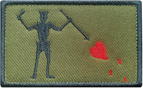 Divertido parche de barba negra Edward Pirate Patch Jolly Roger Skull Heart Bordado Militar Emblema Parches Gancho y Bucle Parche decorativo para