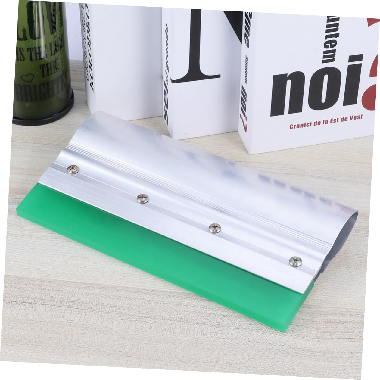 DOITOOL Spatola in Alluminio per Serigrafia con Lama in Gomma Strumento Preciso per Stampa Grafica e Tessile Colore Casuale