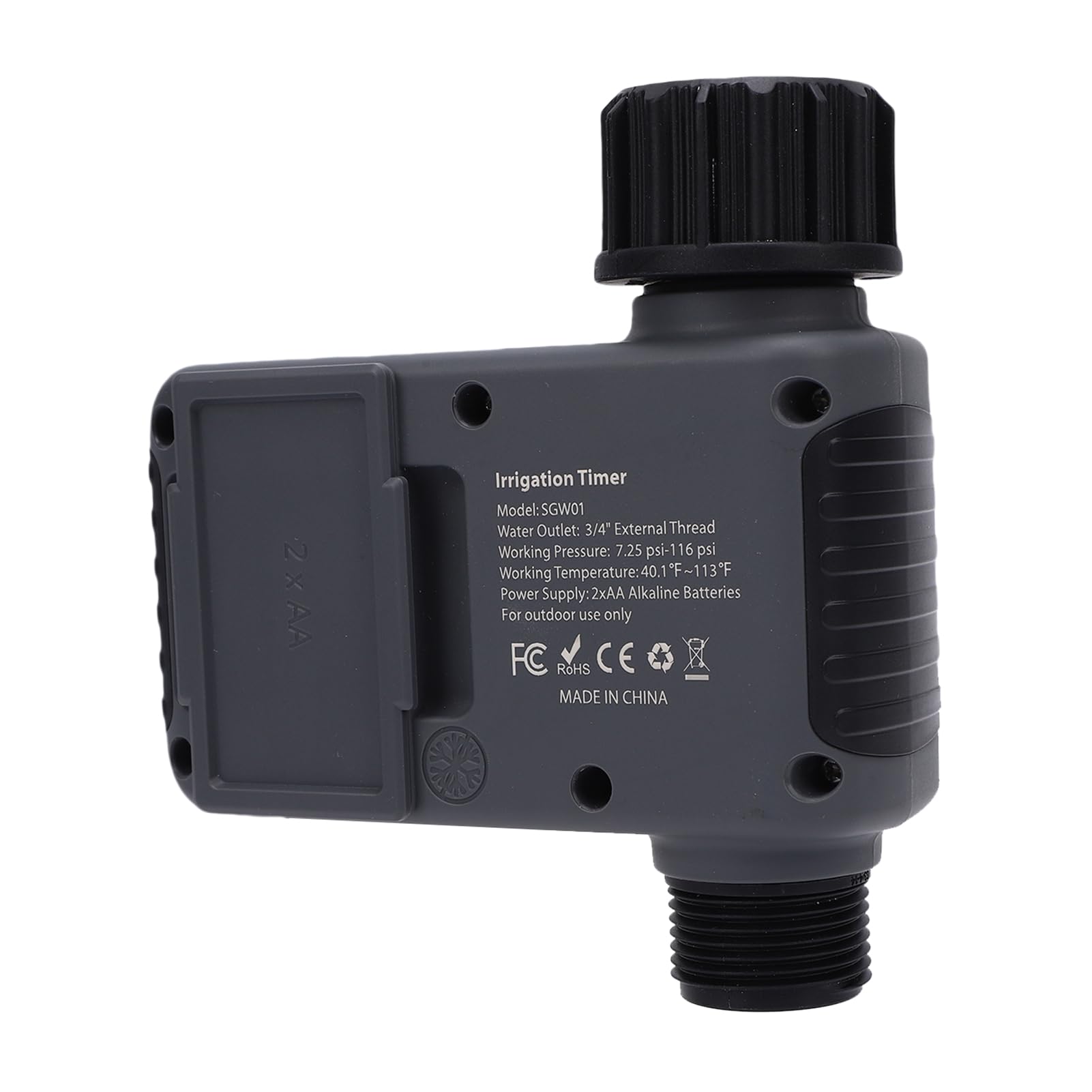 SIXRUN Timer per Irrigatore, Display LCD, Ritardo Pioggia, 3/4 Pollice