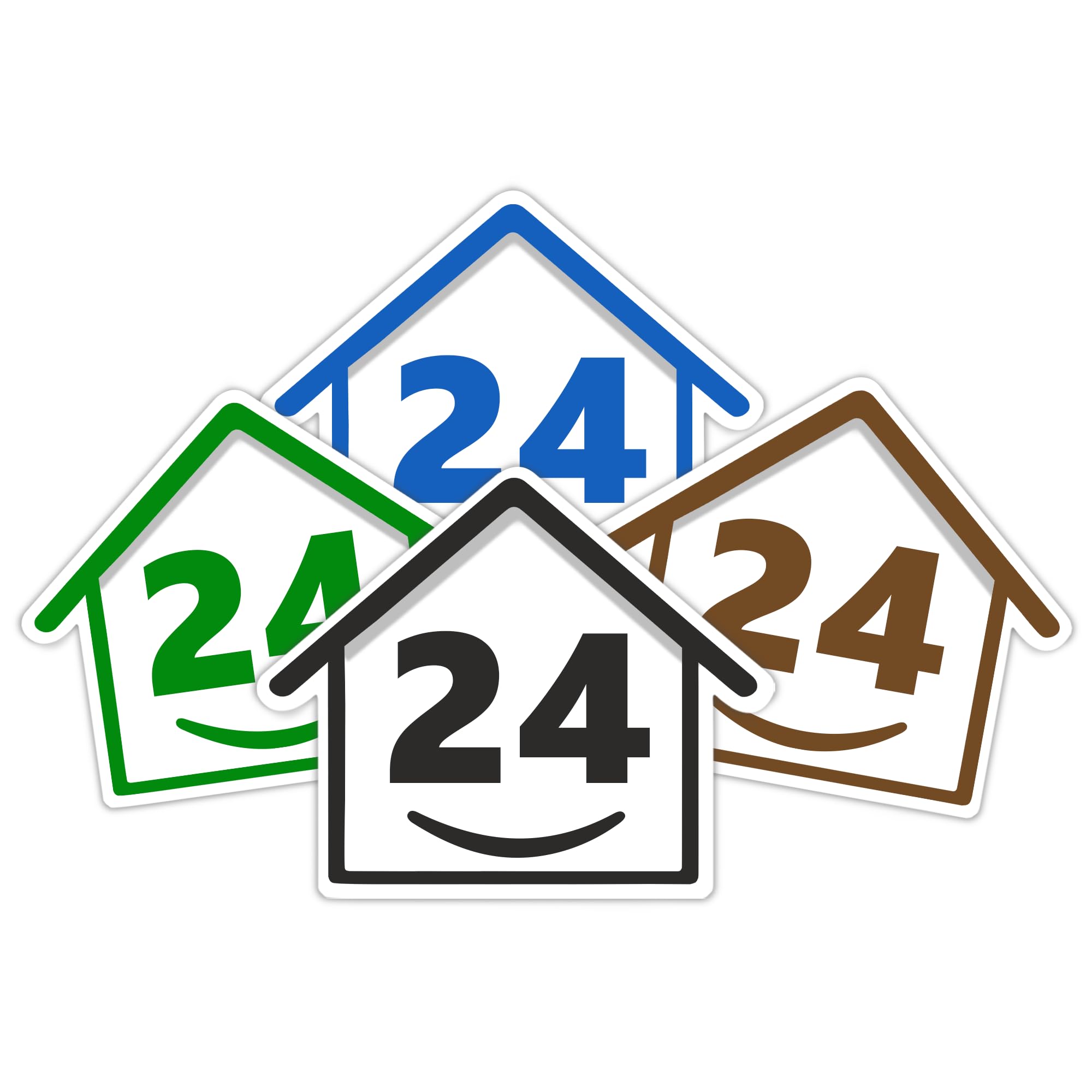 4 x Bin Numbers for Wheelie Bins, 1-99, 15cm ‘Happy House’ Colour Design Dustbin Stickers, Easy Application Stick On Number Stickers - Weatherproof Self Adhesive Vinyl – Blue, Black, Green, Brown (25) — view 66