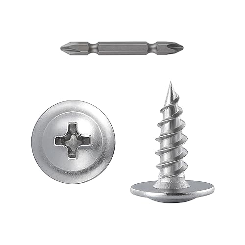 (400 piezas) #8 × 12 "Phillips Truss Head Tornillos para madera Acero inoxidable 410 Quick Metal Autoperforantes