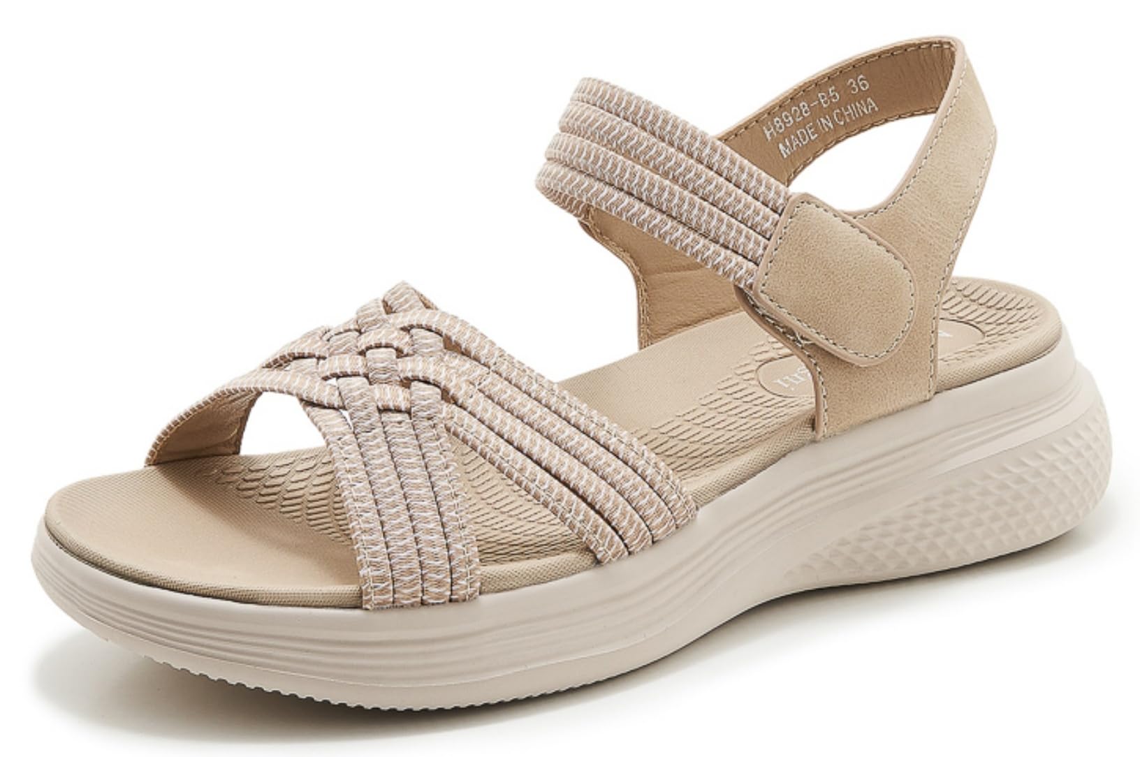 SMajong Damen Offen Zehen Sportsandale Wandersandalen Mit Kl