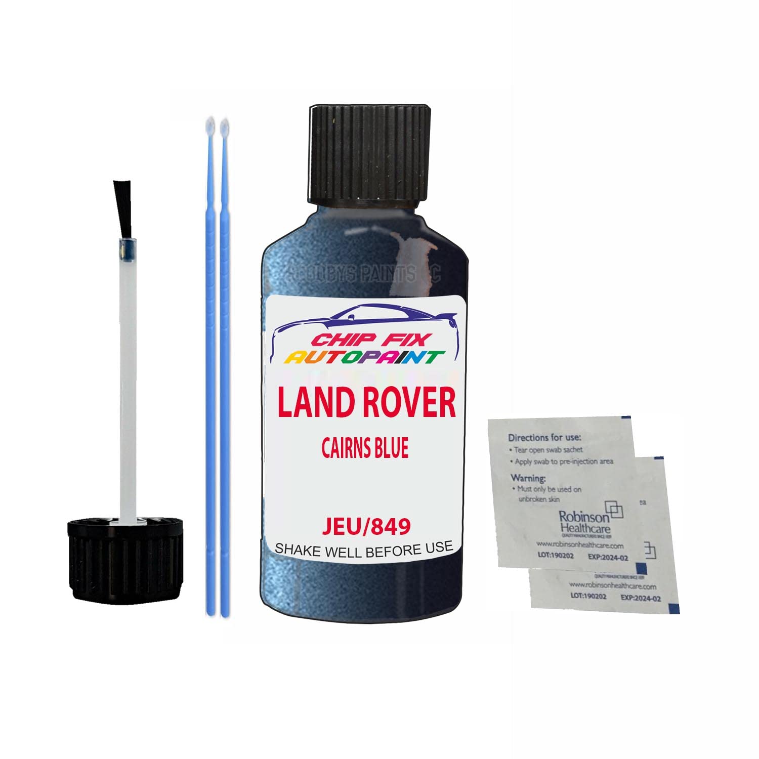 Scoobys Paints Back In The Mix Cairns Blue Touch Up Paint For Land Rover Lr3 Jeu 2005-2009 30Ml Bottle Brush Scratch Stone Chip Repair Pen
