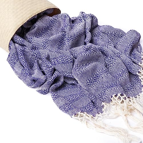 Baby Trapoz Mexican Rebozo Scarf, Shawl, Ideal for Natural Birth, Doula Massage, 98.5", Purple2