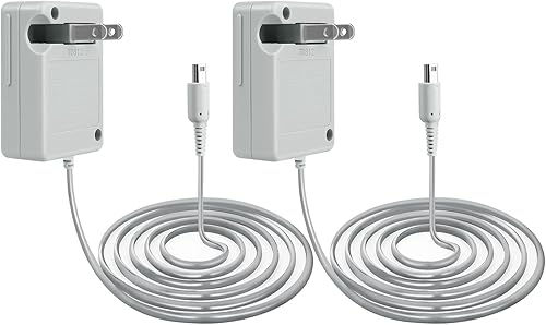 DTOL Cargador de juego adaptador de CA para Nintendo Dsi Ndsi 3DS3DSXLnuevo 3DSnuevo 3Dsll2DSDsiDsiXL paquete de 2
