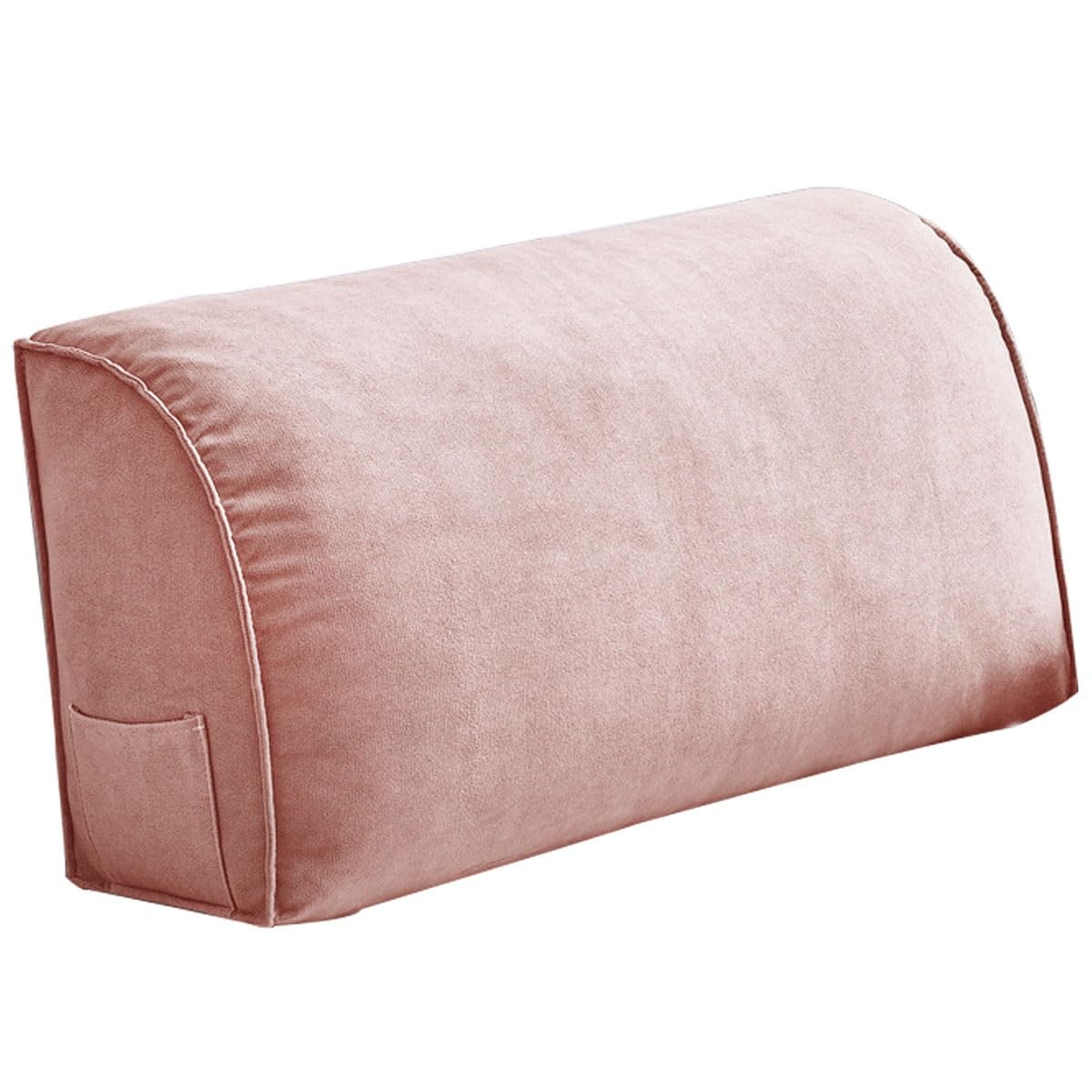 Extra Thick Sofa Back Cushion Wedge Pillow for Couch&Bed, Couch Back Cushion Decorative Throw Pillows, Lumbar Neck Back Support Pillows Headboard Cushions Pillows Comfort Reading Pillows(Pink,31.5x17.