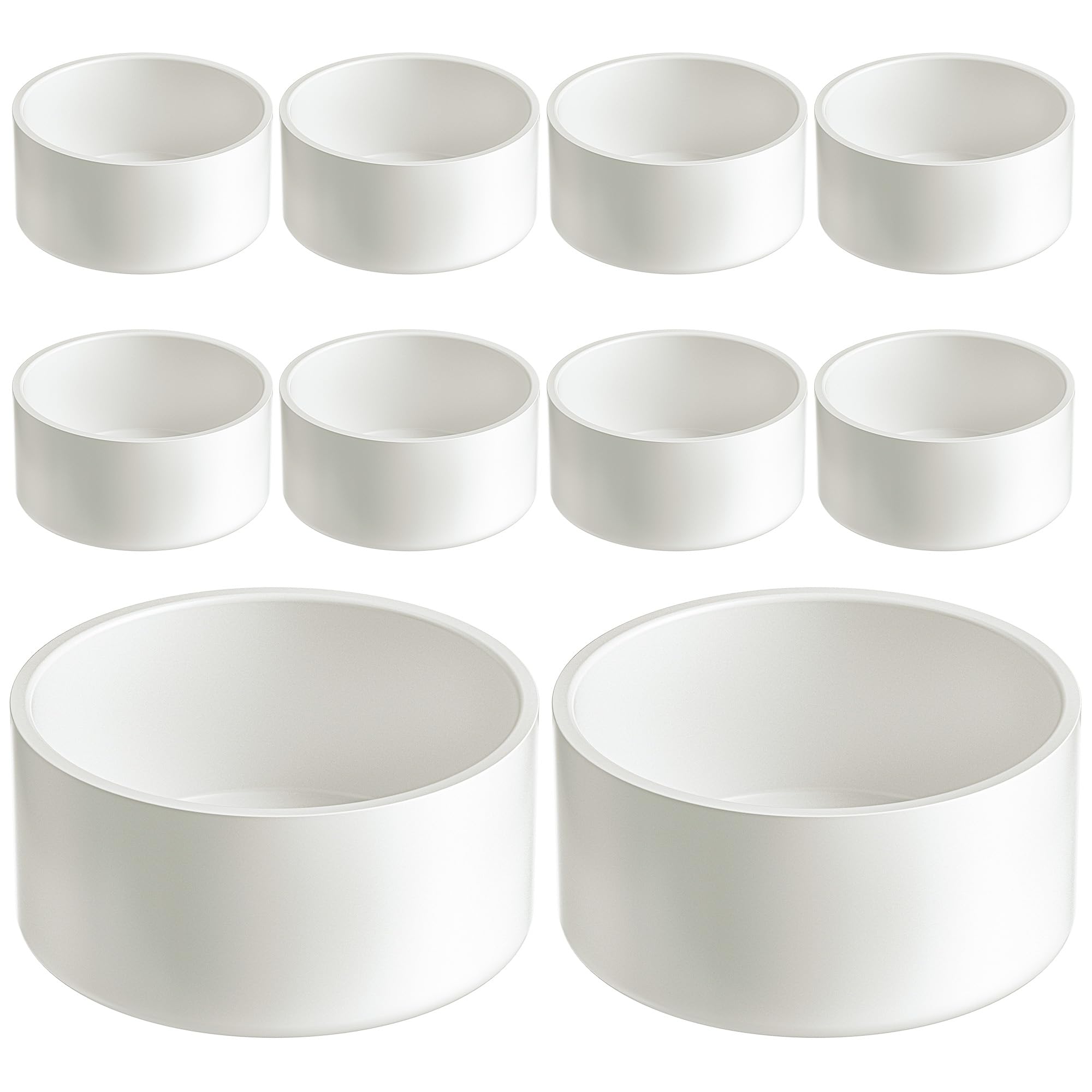 2" PVC Pipe End Cap (Fits 2.375" OD), 10 Pack Heavy Duty Slip-On Cap Fitting for Schedule 40 Pipe