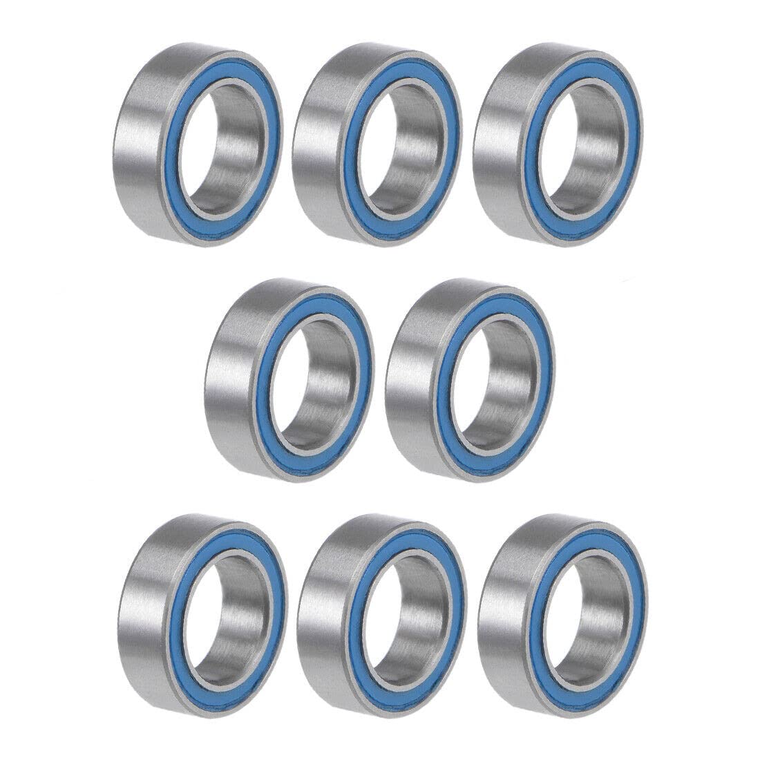 8Pcs MR85-2RS Ball Bearings Z2 5x8x2.5mm, Precision High Speed Bearings, Double Sealed Chrome Steel Blue Seal
