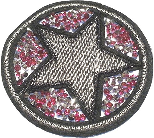 B2SEE Toppe Toppa Applique Applicazioni Diamante Strass termoadesive da Cucire termoadesive Patch Diamante Strass per Tessuti Jeans Stoffa Diamante Strass Porpora 9 cm Un Pezzo