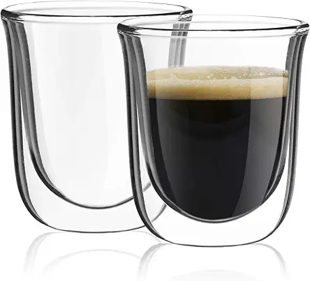 JoyJolt Javaah Double Walled Espresso Glasses Espresso Cups...