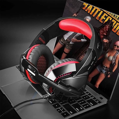 Miniatura 8 de Auricular para juegos para PS4, Xbox One, computadora, laptop, Mac, PS4 con micrófono, auriculares sobre la oreja, cancelación de ruido, sonido