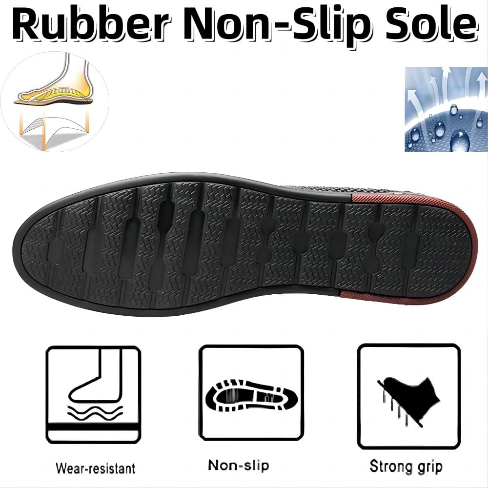 Hombres Mocasines Transpirables Casual Cuero Ligero Genuino Verano Slip-On Hueco De Negocios Al Aire Libre Zapatos