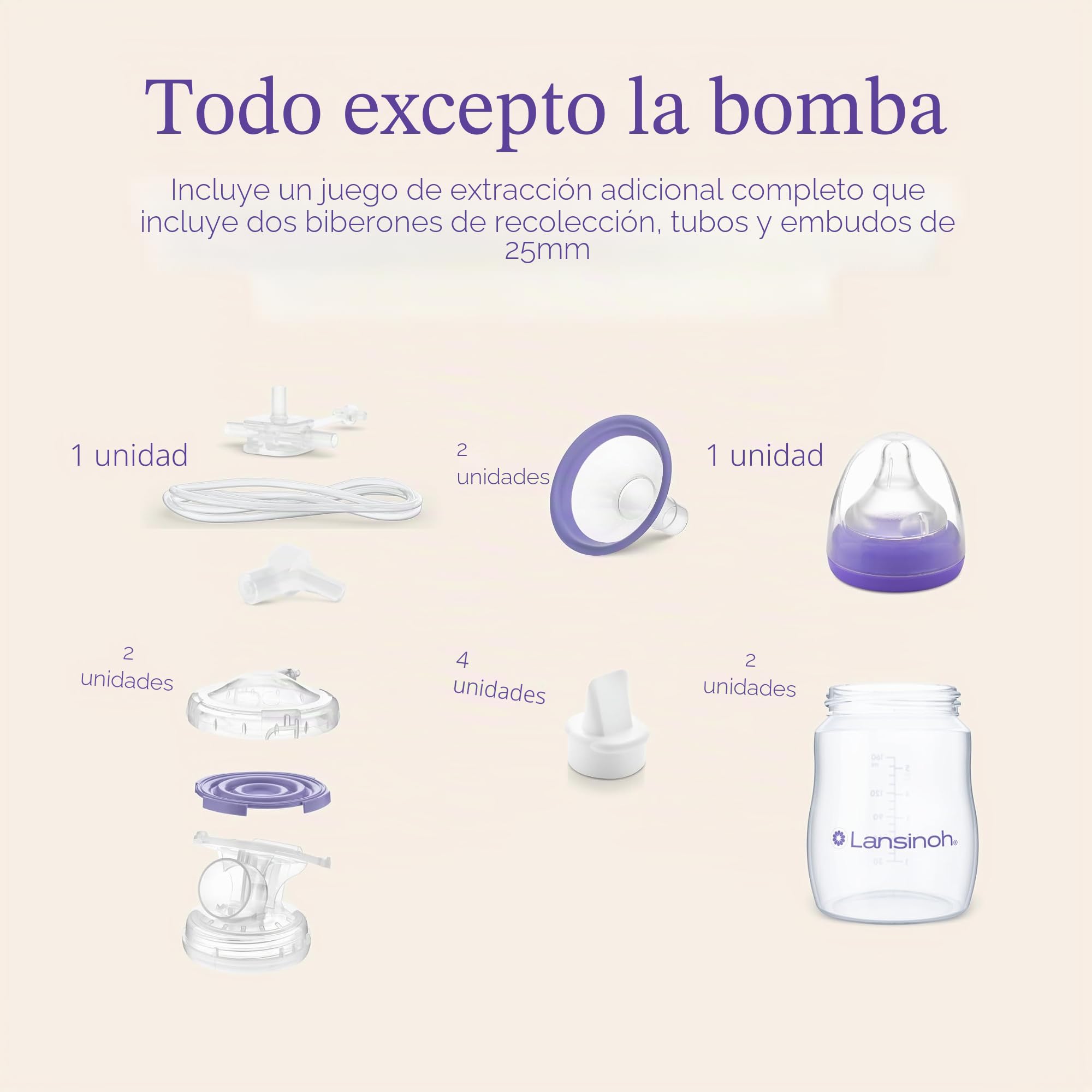 Lansinoh Juego de extracción de leche extra