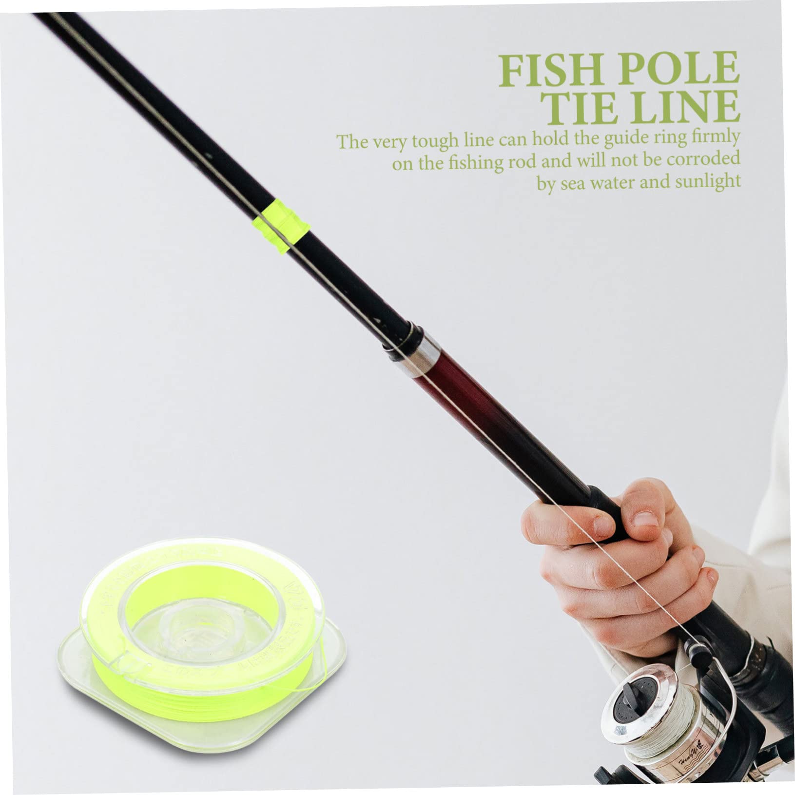 WOONEKY 1 Rouleau Anneau de Cravate de Canne à pêche Fil d'attache de Canne à pêche Fil de surliure de Guide de Tige Fourniture de Canne à pêche Ligne de Fixation d'emballage Divers Boucle