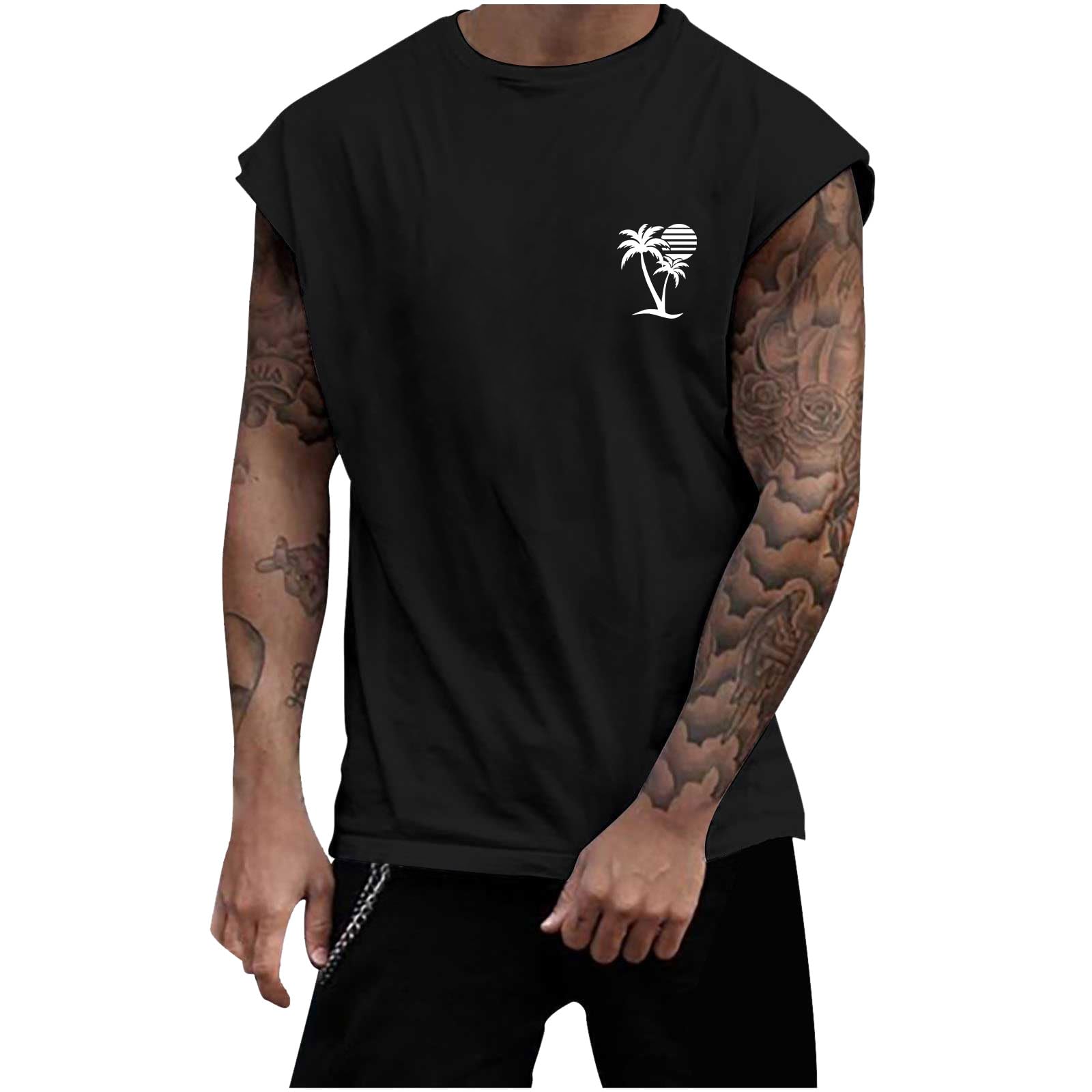 Debardeur Homme Marcel Tshirt sans Manche Débardeur Running Tee Shirt Power Shape Vest Coton Sport Maillot Marcelle T-Shirt Gilet Ete Manches Côtelé De Corps Été