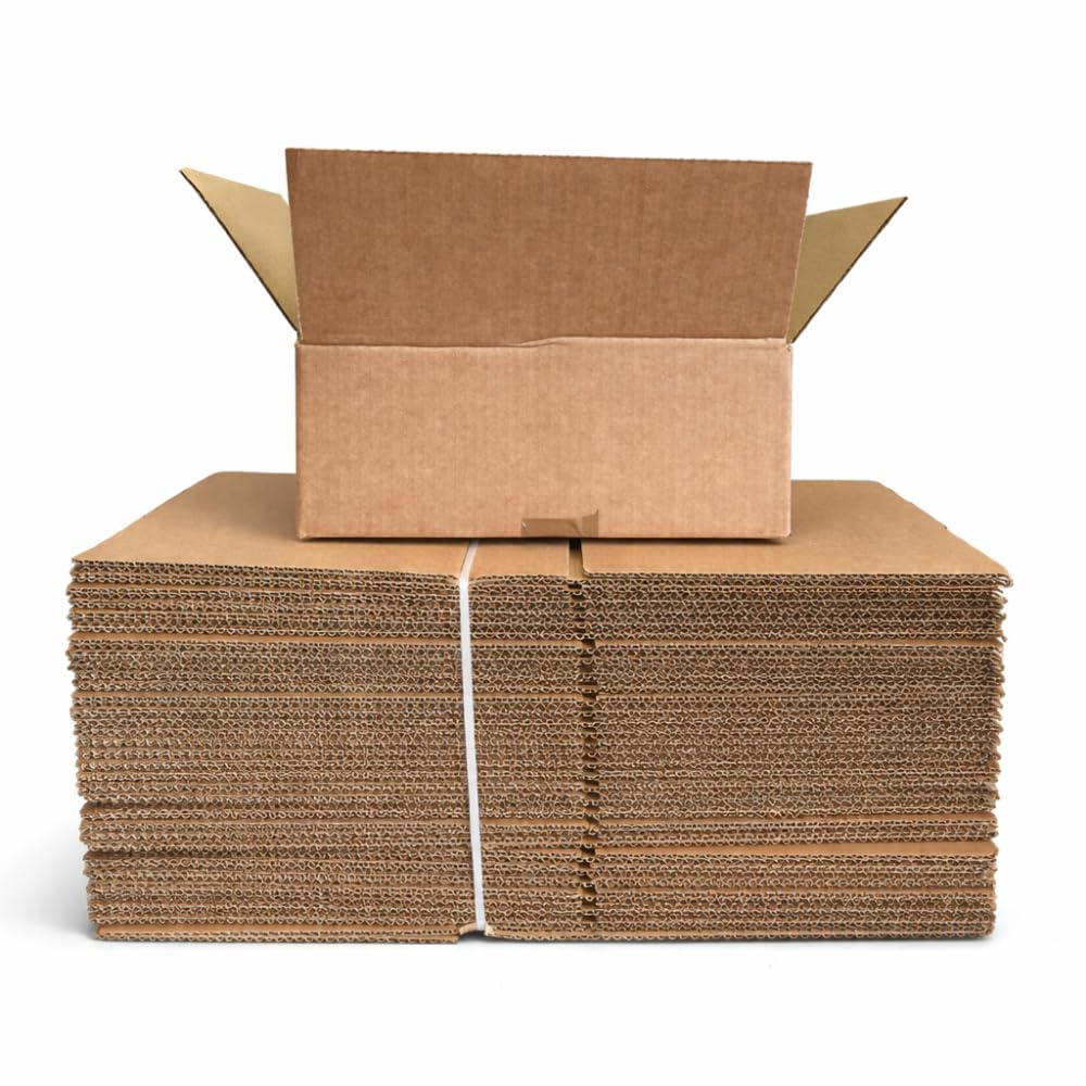 eMKay® Single Wall Cardboard Boxes For Shipping Royal Mail Small Parcel Postal Boxes | Kraft Corrugated Mailing Cartons For Ecommerce & Online Business (25, 12 x 9 x 7 inch)