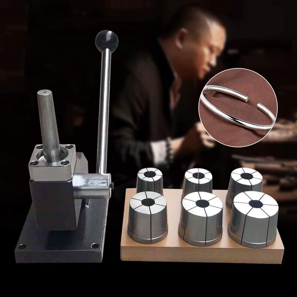 Enlarging Bangles Jewelry Tool, Bangle Bracelet Stretcher Enlarger Mandrel Jewelry Making Tool with 6 Round Dies