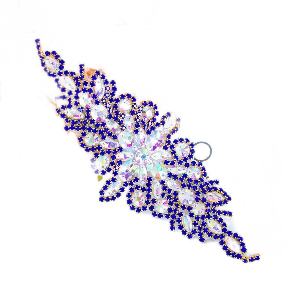 royal blue belt for dress ShiDianYi Wedding Sash Bridal Applique Rhinestones Waist Belts Women Pearl Belt Crystal Headband Weddings Sash Wedding Gown Belt Size:1X- Made to Order basicwrapdress Vintage Formal Black Lace 1” (8cm) Buckle length