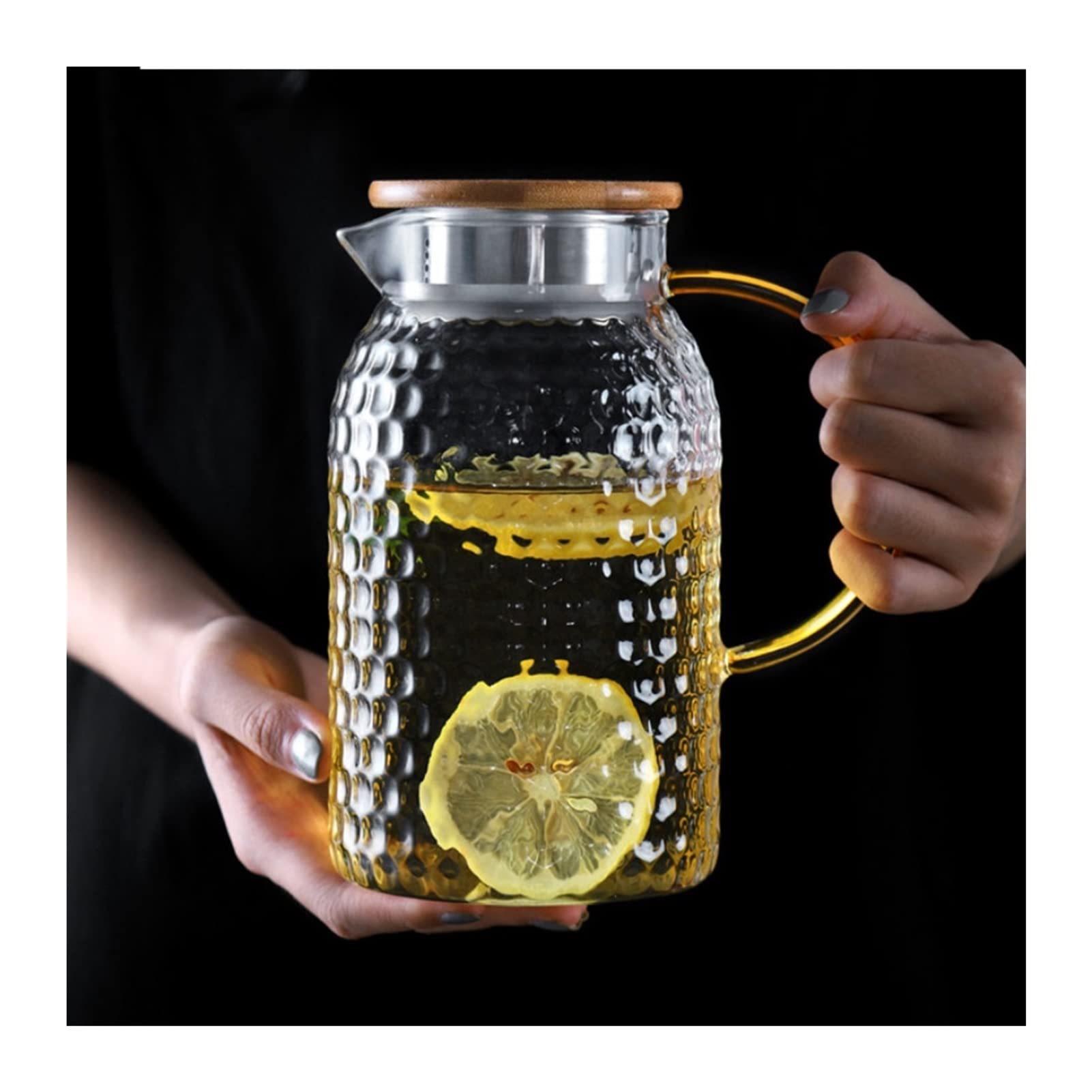 Water pitcher glass moderne 1500ml avec set de verres élégants