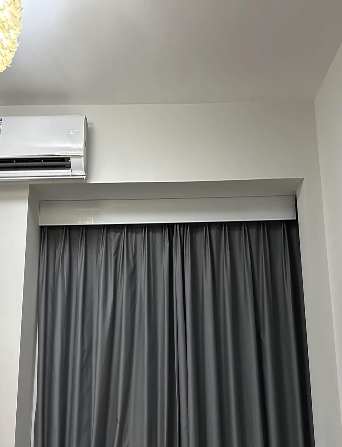 3 5 7 9 11 13 FT Curtain Rod Cover Box Frame, Curtain Pelmet for Window Cassette Box Double with Track, Sliding Curtain Cover Box/Cornice Boards for Bedroom/Attics/Bathro