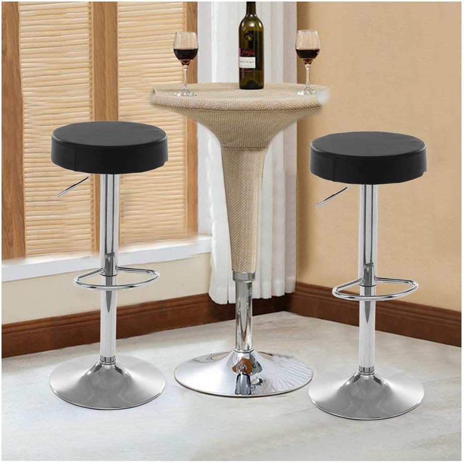Iusun 2PC Chair Bar Stools Leather Adjustment Height Office Seat Salon Cushion Seat for Beauty Work Bar Home Living Room Kitchen Meeting - Ship from USA