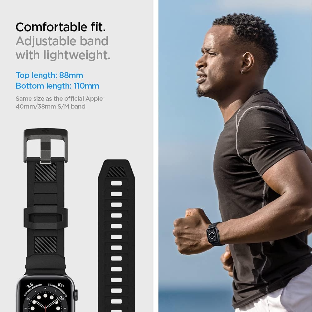 Spigen Rugged Armor Case and Rugged Band Designed for Apple Watch 41/40mm Series 11/9/8/SE3/SE2/7/6/SE/5/4