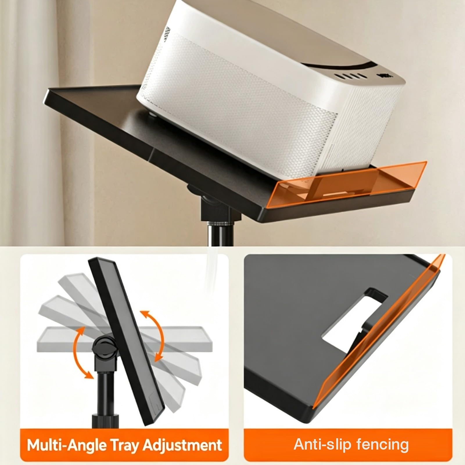 Soporte For Proyector Portátil, Estante For Computadora De Altura Ajustable