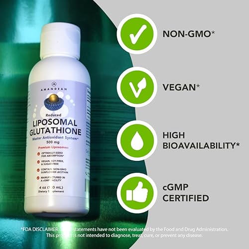 Miniatura 2 de Suplemento Liposomal Glutatión | Líquido Reducido Setria® L Glutatión 500mg | Apoyo inmunológico, Función cerebral, Anti-Envejecimiento,