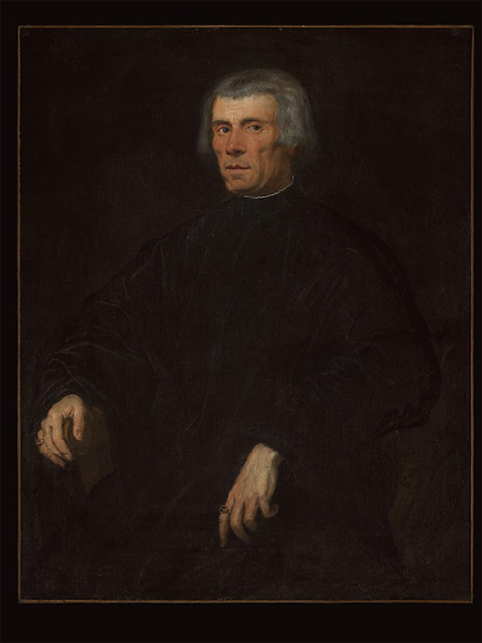 Cuadro pintura al óleo clásica Retrato de un hombre de Tintoretto en lienzo para hogar 5
